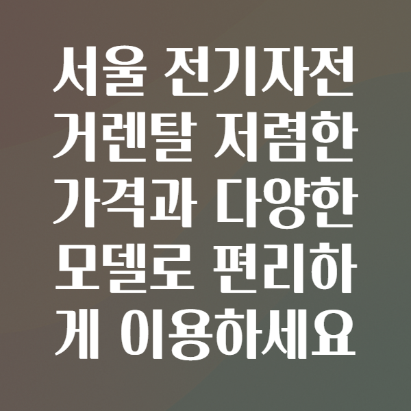 전기자전거렌탈